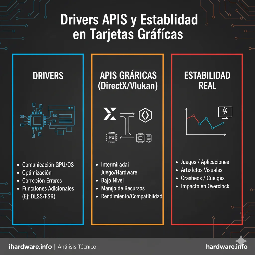 Drivers APIs y estabilidad en tarjetas gráficas