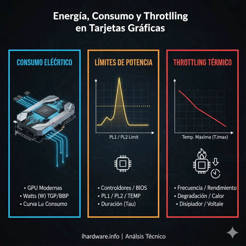 Energía consumo y throttling en tarjetas gráficas